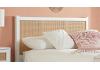 4ft6 Double Rattan and White Wood Bed Frame 2